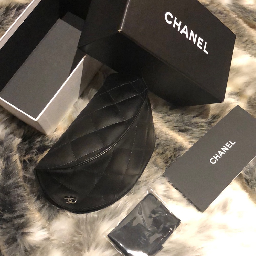CHANEL SunGlasses Case, Cleaning Cloth, and Box